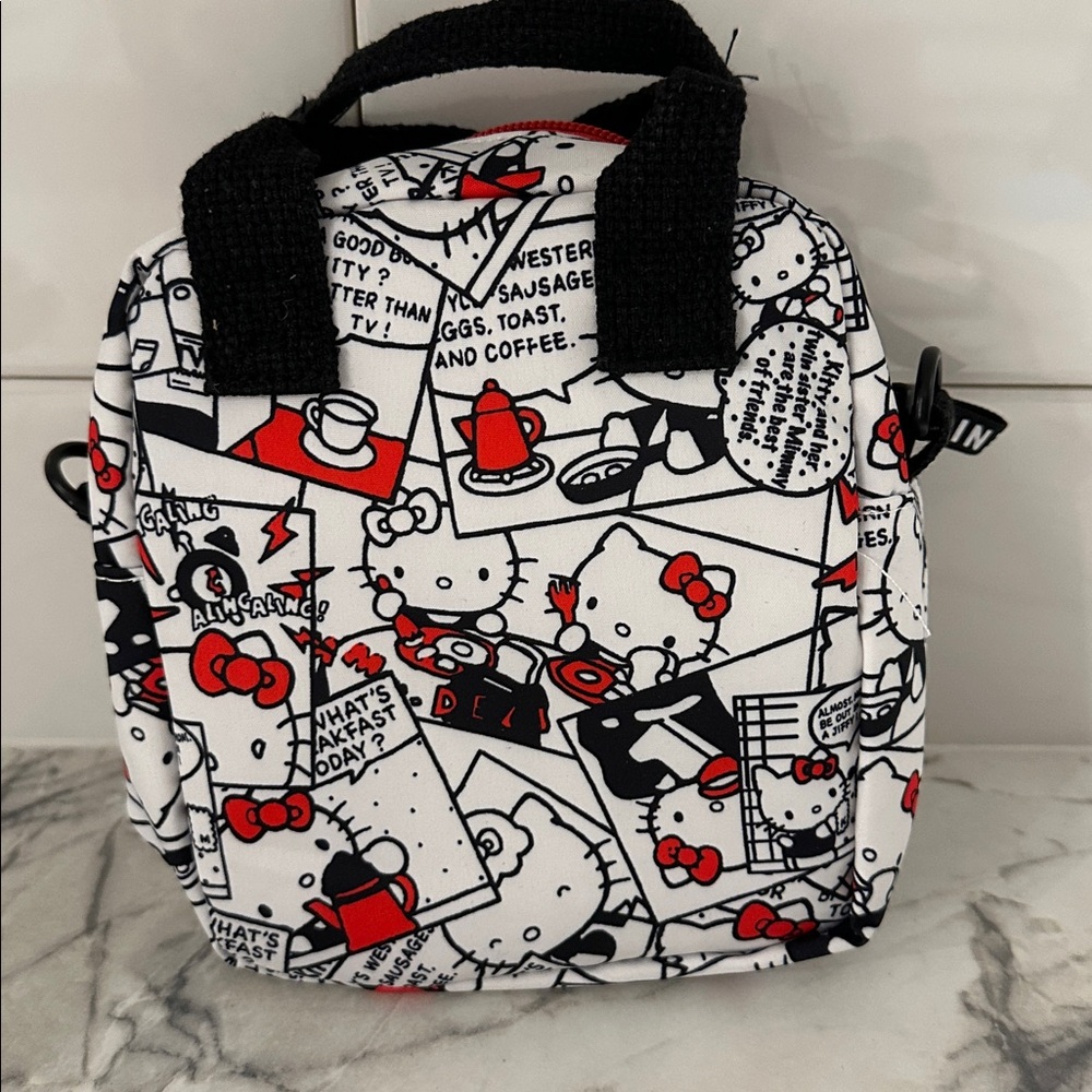 Sanrio HELLO KITTY Crossbody Hand bag quality zippers inner/outer pockets - Picture 3 of 6